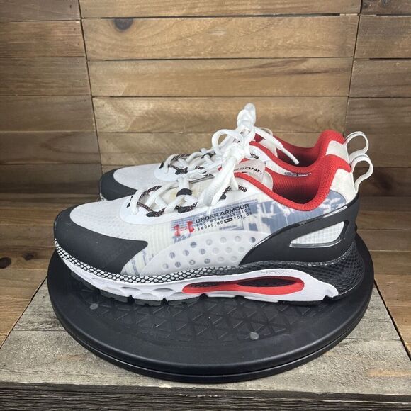 Under Armour HOVR Infinite Summit 2 Womens Size 7 White Black Red Running Shoes - Picture 3 of 10